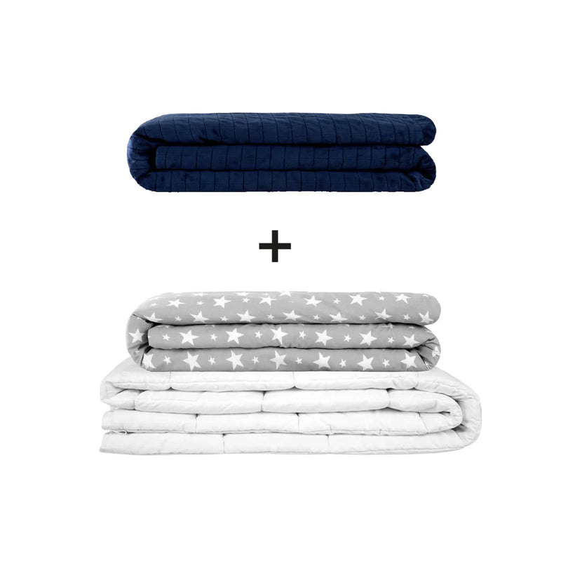 Original Therapiedecke - Gewichtsdecken Set für Erwachsene inklusive 2 Bezügen nach Wahl