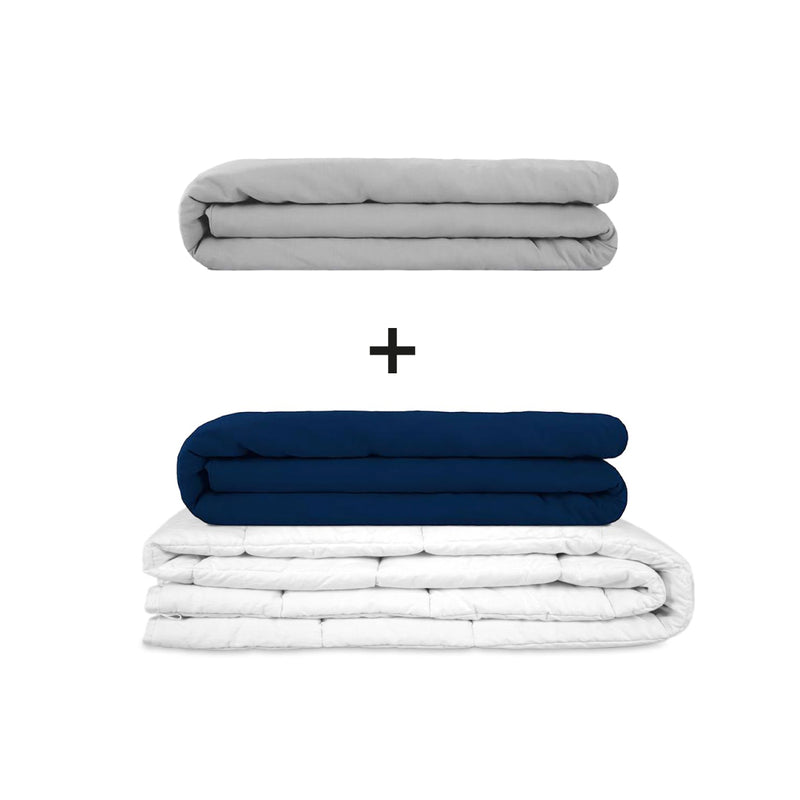 Originele therapiedeken - gewichtdeken set voor volwassenen inclusief 2 hoezen naar keuze