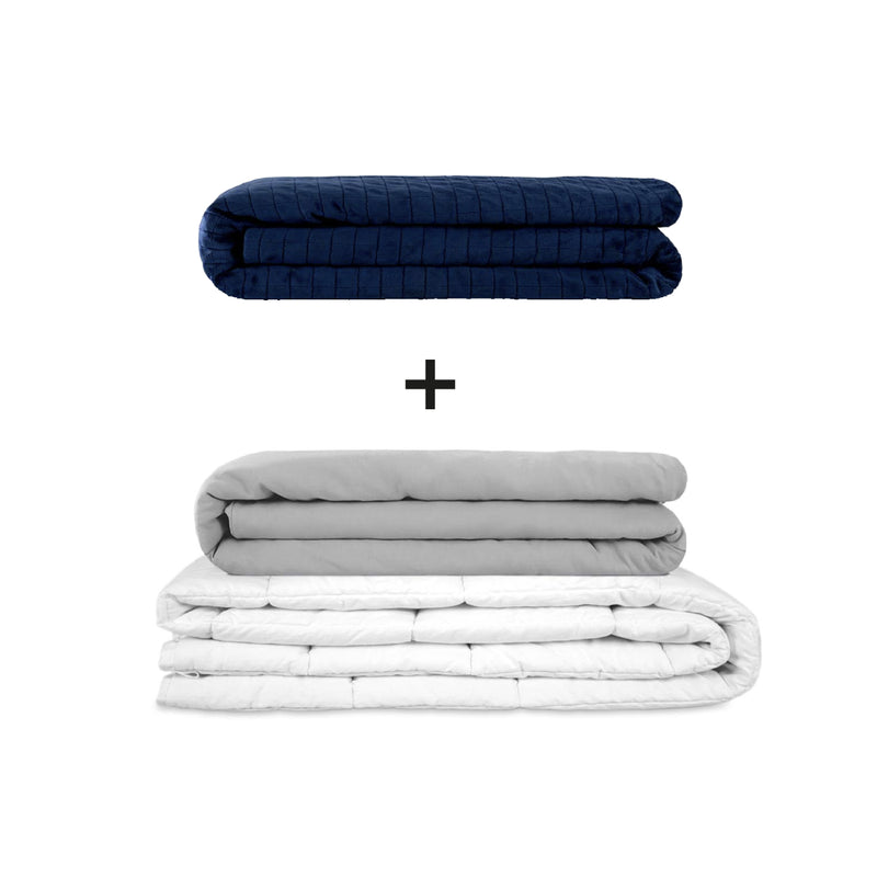 Originele therapiedeken - gewichtdeken set voor volwassenen inclusief 2 hoezen naar keuze