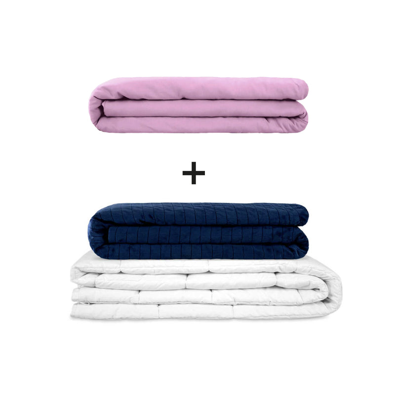 Original Therapiedecke - Gewichtsdecken Set für Erwachsene inklusive 2 Bezügen nach Wahl