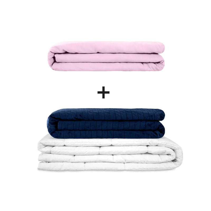 Original Therapiedecke - Gewichtsdecken Set für Erwachsene inklusive 2 Bezügen nach Wahl