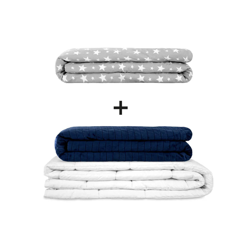 Original Therapiedecke - Gewichtsdecken Set für Erwachsene inklusive 2 Bezügen nach Wahl