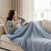 Original Therapiedecke - Gewichtsdecke mit Baumwollbezug in Stahlblau für Erwachsene