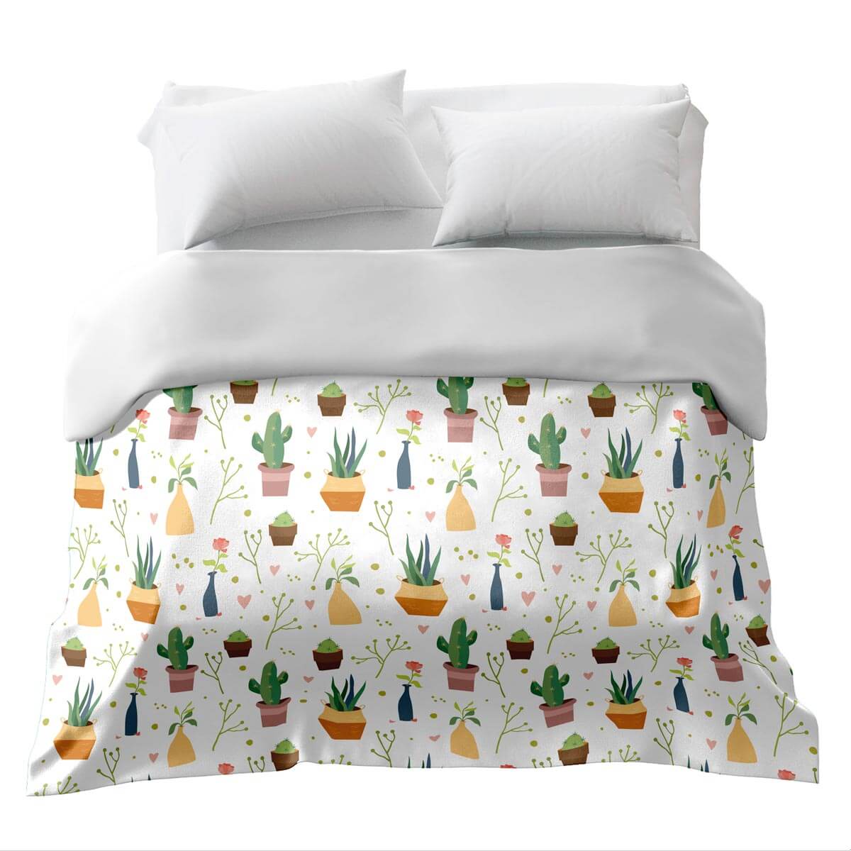 Original Therapiedecke - Baumwollbezug Bunte Zimmerpflanzen