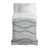 Therapiedekens katoenen hoes beige blauwe golven