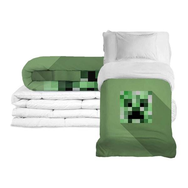 Original Therapiedecke - Minecraft Creeper Gewichtsdecke mit Baumwollbezug für Kinder & Erwachsene