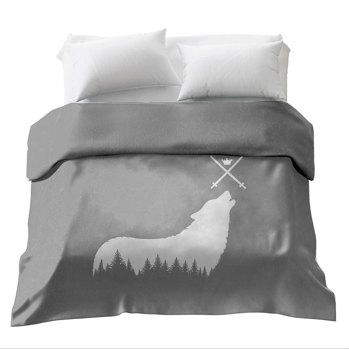 Originele therapiedeken - katoenen hoes Schattenwolf