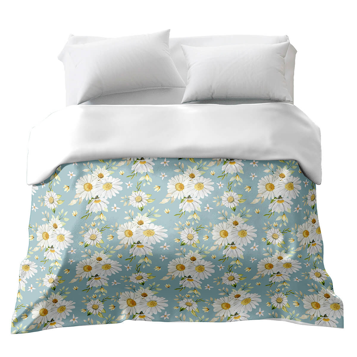 Originele therapiedeken - katoenen hoes madeliefjesveld