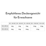 Original Therapiedecke - Gewichtsdecke mit 4-Jahreszeiten Bezug in Grau für Erwachsene