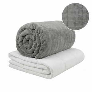 Original Therapiedecke - Gewichtsdecke mit 4-Jahreszeiten Bezug in Grau für Erwachsene