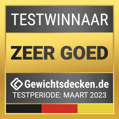 Testwinnaar – zeer goed – Gewichtsdecken.de – testperiode: maart 2023