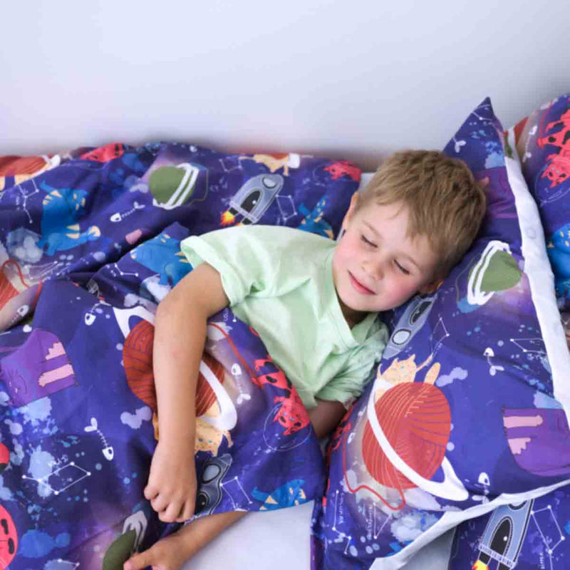 Original Therapiedecke - Weltall Gewichtsdecke mit Baumwollbezug für Kinder