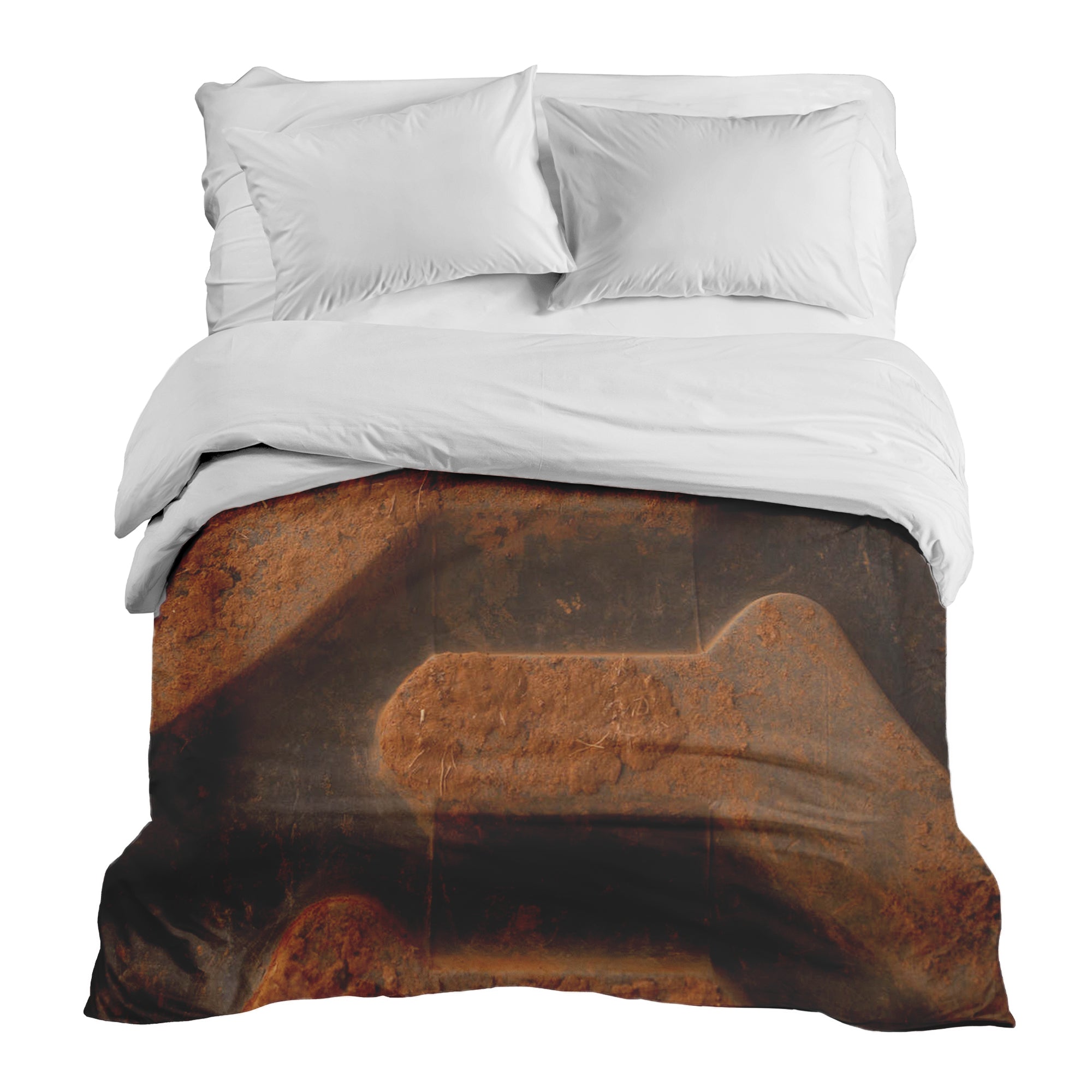 Originele therapiedeken - katoenen hoes bruine aarde