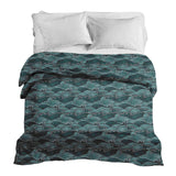 Therapiedekens katoenen hoes golf turquoise-groen