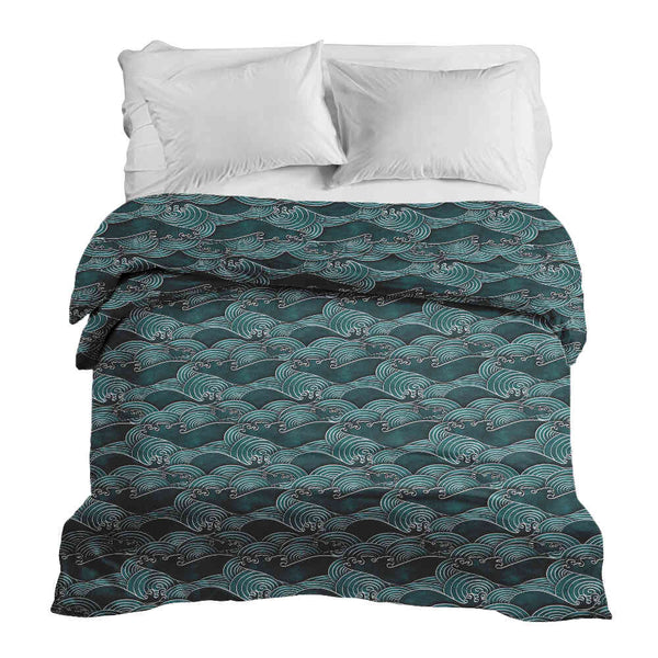 Therapiedekens katoenen hoes golf turquoise-groen