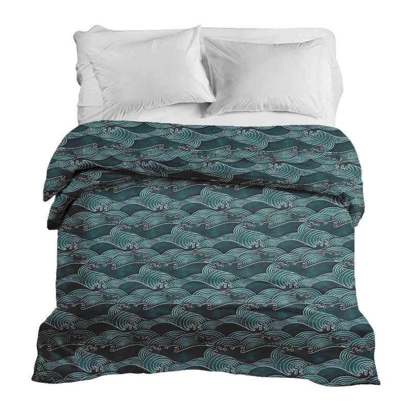 Therapiedekens katoenen hoes golf turquoise-groen