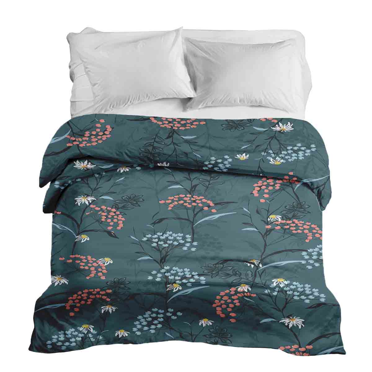 Originele therapiedeken - katoenen hoes lentebloemen