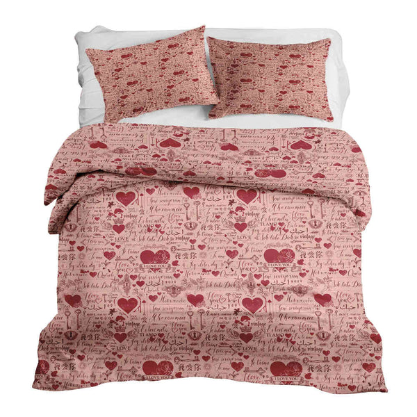 Therapiedekens Beddengoed Set Roze Ik hou van jou
