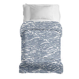Therapie dekens katoenen hoes golvend patroon blauw