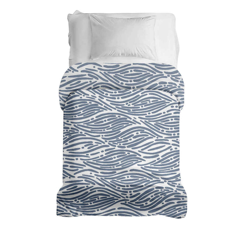 Therapie dekens katoenen hoes golvend patroon blauw