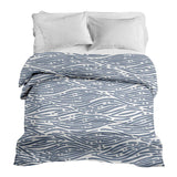 Therapie dekens katoenen hoes golvend patroon blauw