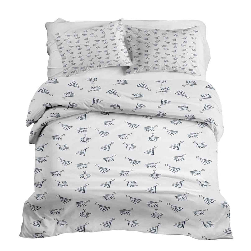 Therapiedekens Beddengoed Set Wit met Boho Oorbellen