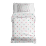 Therapiedekens beddengoed set wit met gekleurde pootafdrukken