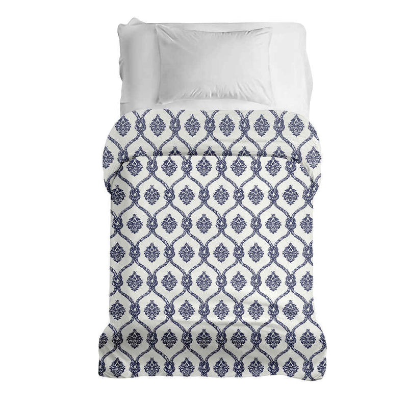 Therapiedekens katoenen hoes blauw zeemanspatroon