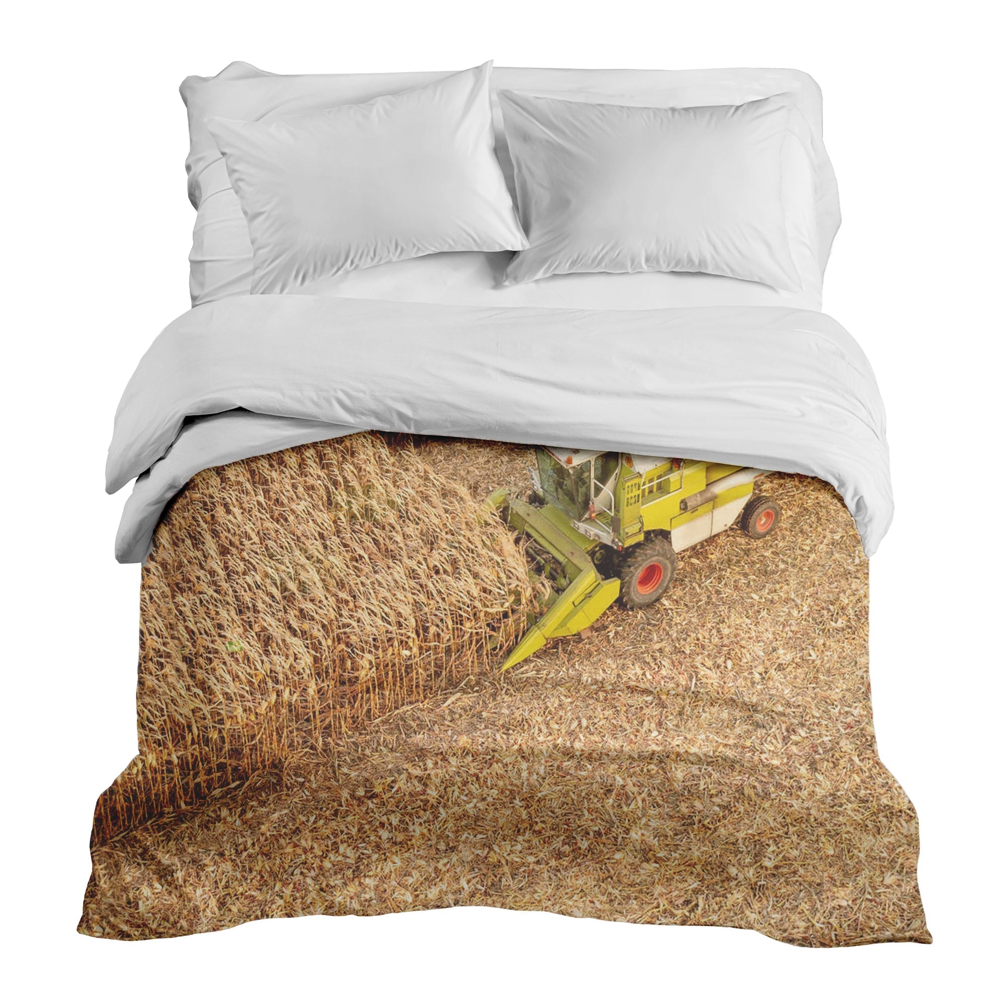 Original Therapiedecke - Baumwollbezug Trecker auf Feld