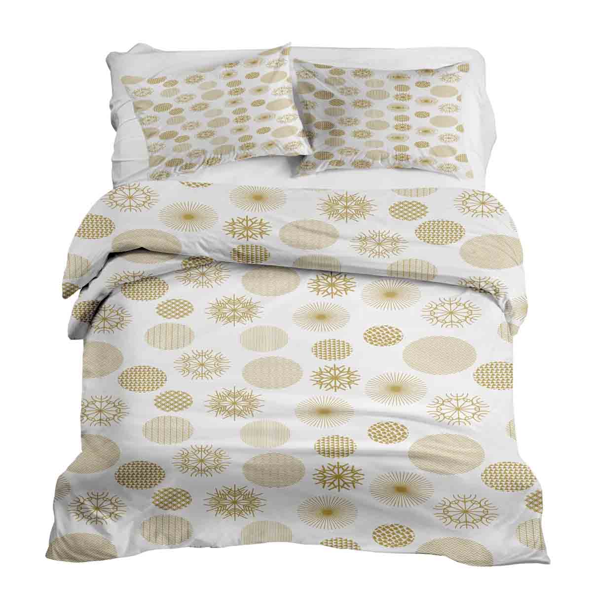 Therapiedekens beddengoed set gouden kerstversiering