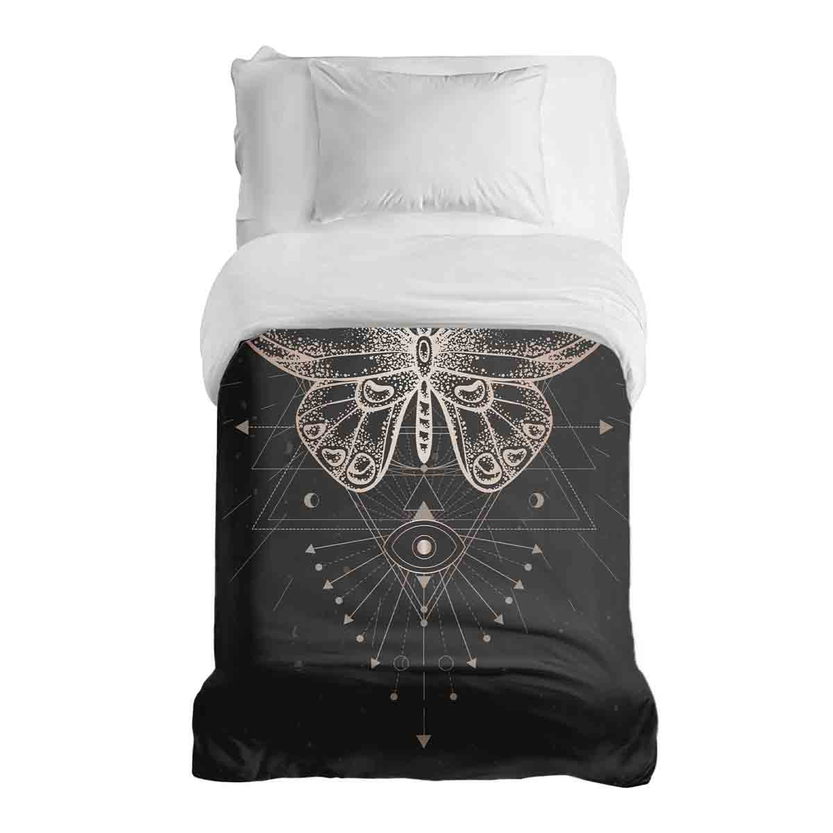 Original Therapiedecke - Baumwollbezug Schwarz mit Schmetterling