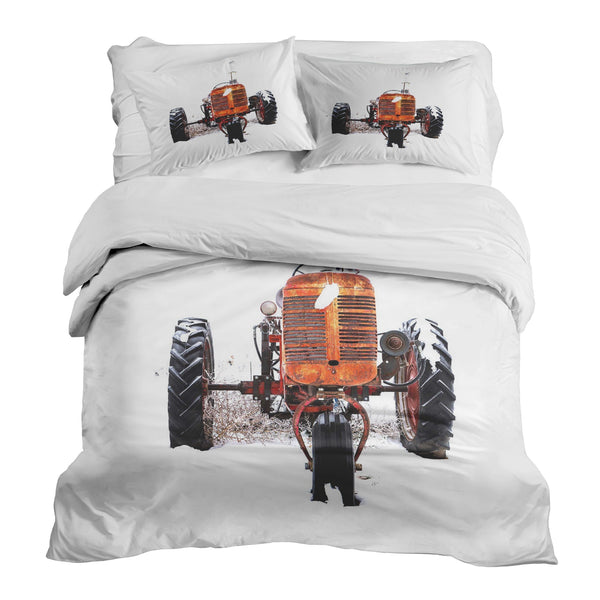 Therapiedekens Beddengoed Set Tractor in Oranje