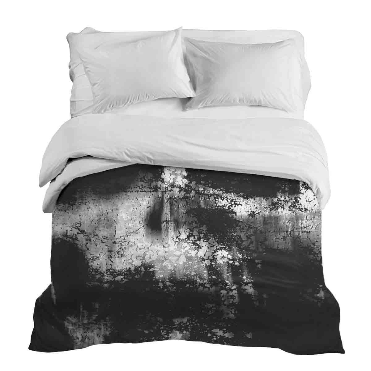 Original Therapiedecke - Baumwollbezug Schwarz mit meliertem Muster