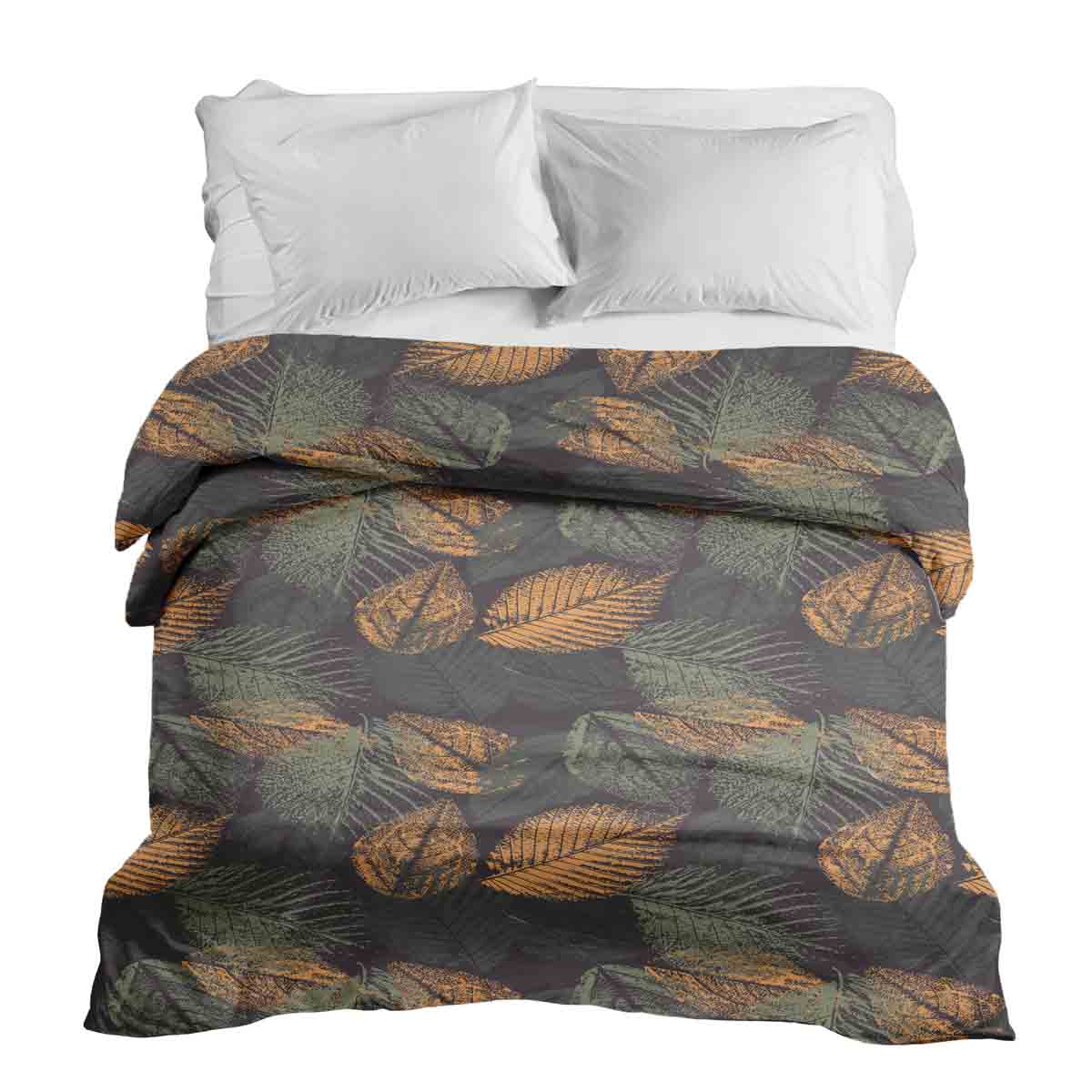 Originele therapiedeken - katoenen hoes herfstig bladmotief