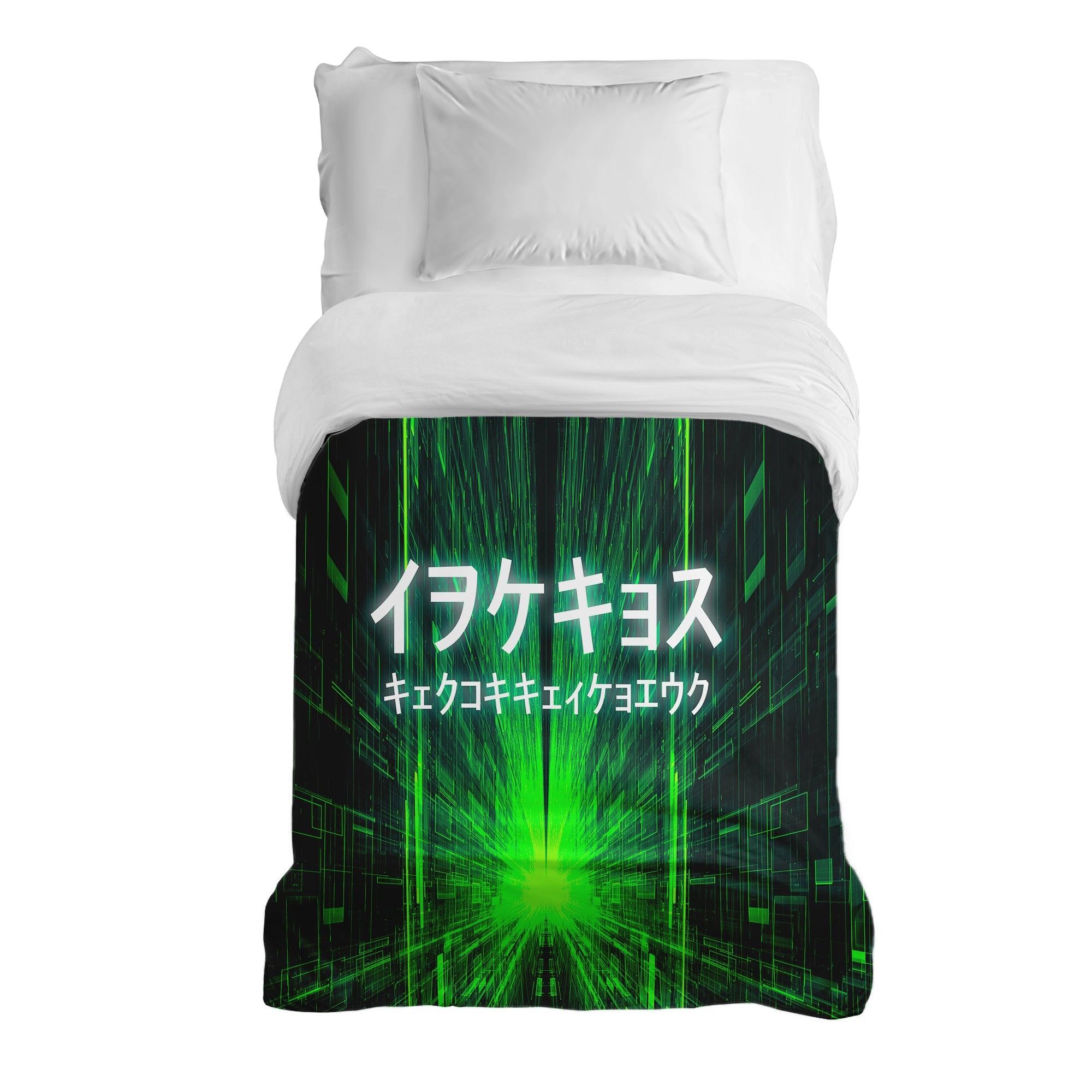 Originele therapiedeken - katoenen hoes groen met Chinese tekst