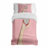 Therapiedekens beddengoed set roze met drakenfruit