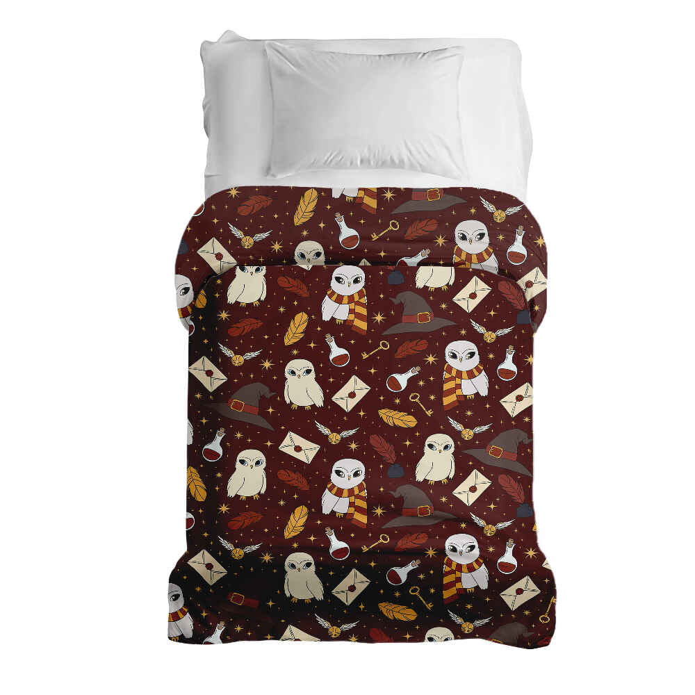 Originele therapiedeken - katoenen hoes bruin Hedwig