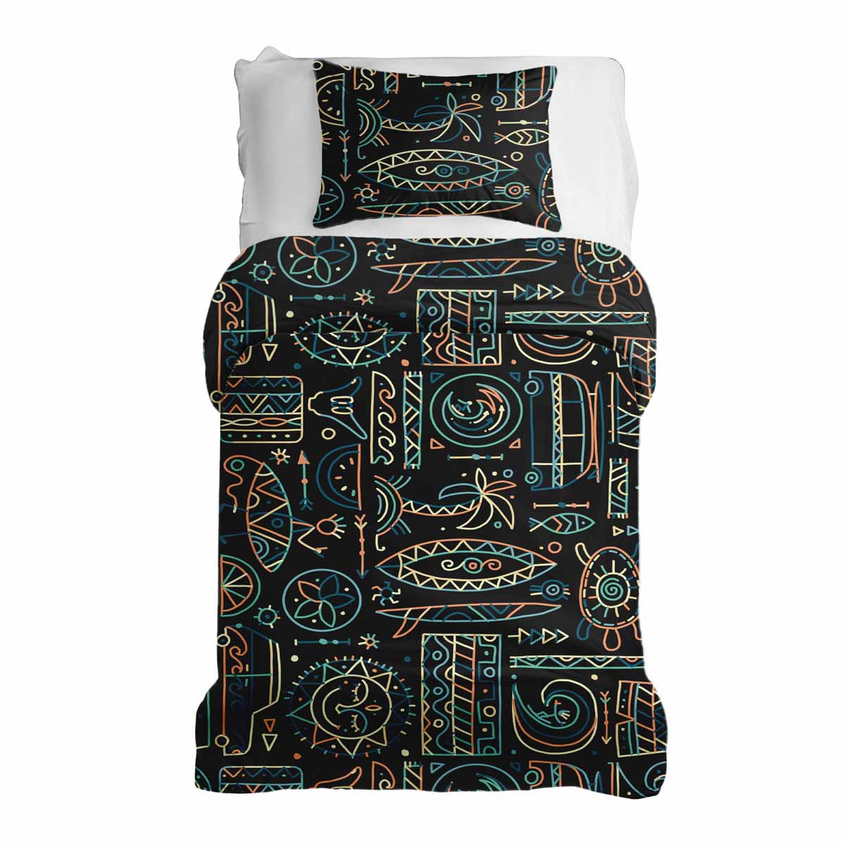 Therapiedekens beddengoedset met groen Hawaii-patroon