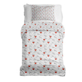 Therapiedekens beddengoed set wit met Love opschrift