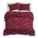 Therapiedekens Beddengoed Set Zwart met Opschrift Love