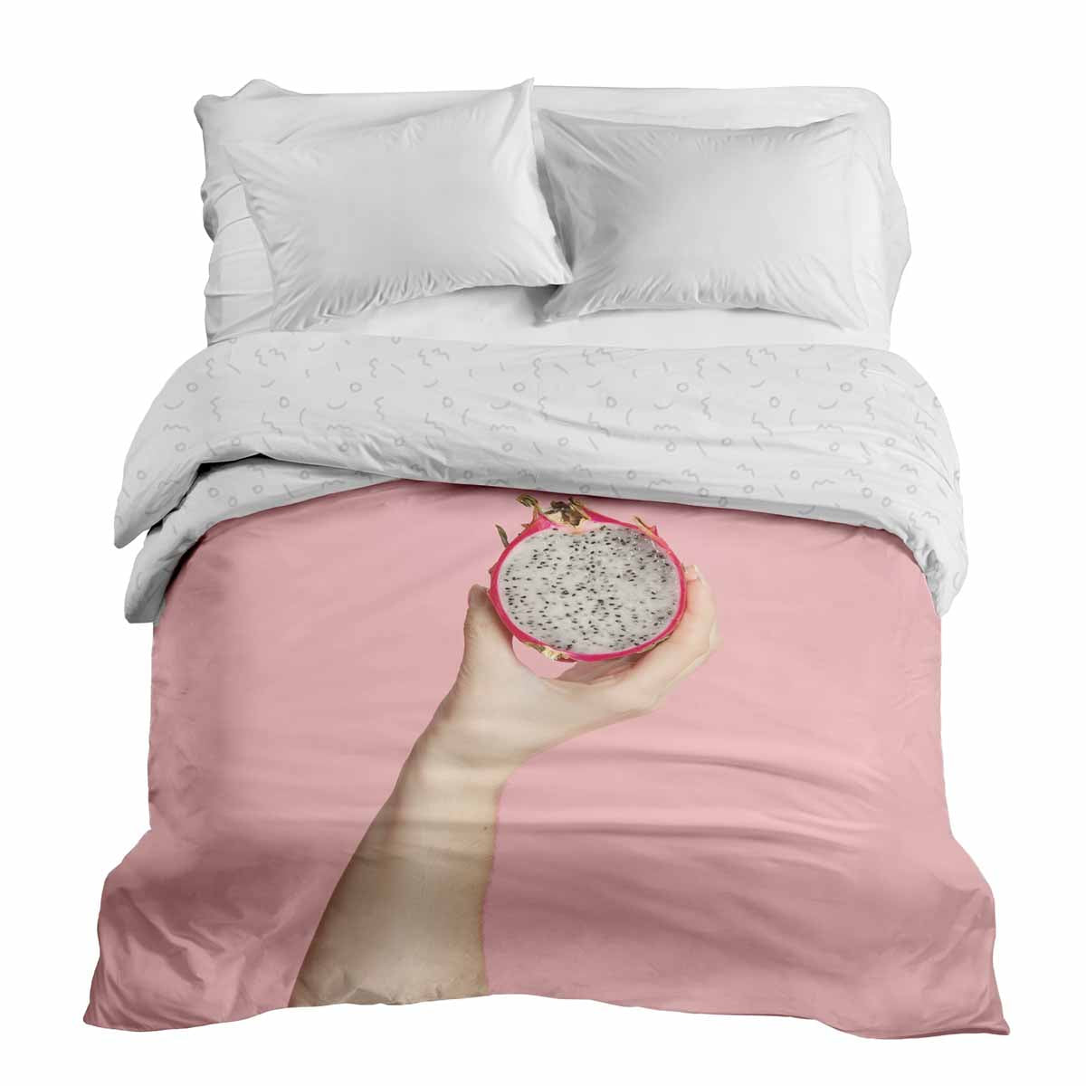 Original Therapiedecke - Baumwollbezug Rosa mit Drachenfrucht