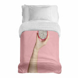 Therapiedekens katoenen hoes roze met drakenfruit