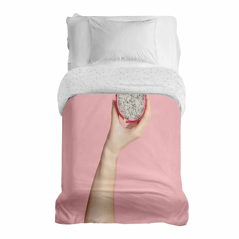Therapiedekens katoenen hoes roze met drakenfruit