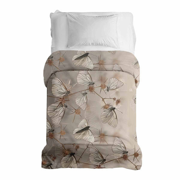 Therapiedekens katoenen hoes beige met motten