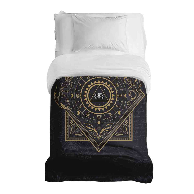 Therapiedekens Katoenen hoes Zwart Mystiek Mandala