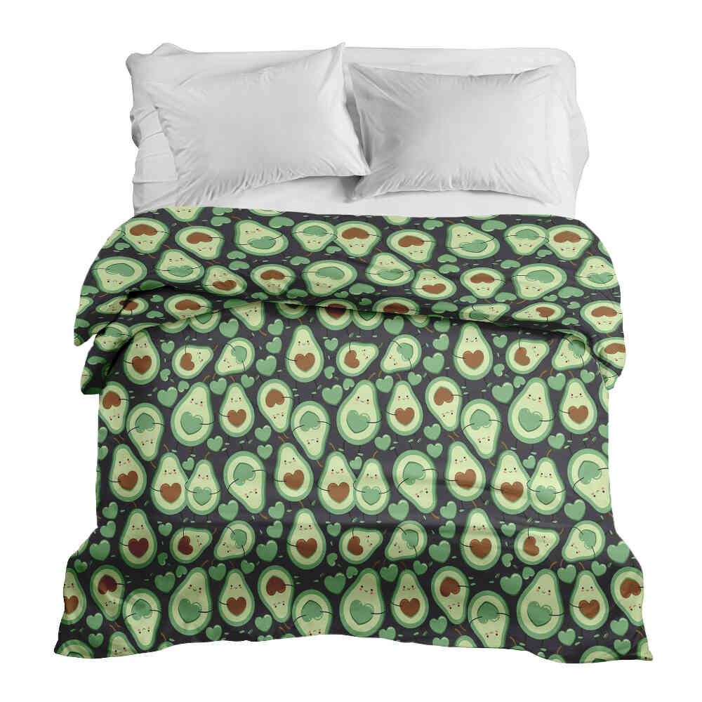 Original Therapiedecke - Baumwollbezug Grüne Avocados