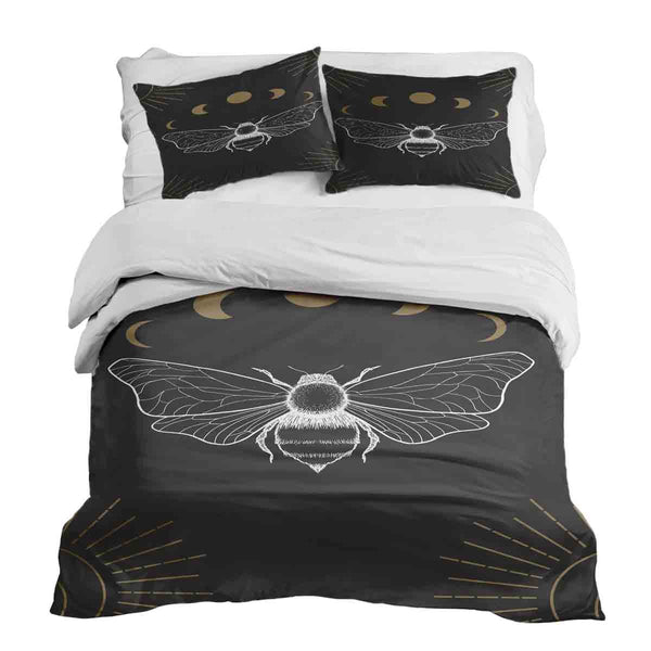 Therapiedekens Beddengoed Set Zwart met Motte