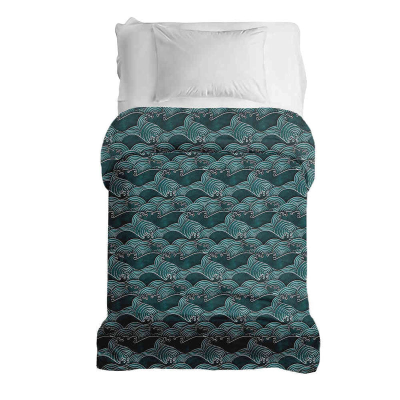 Therapiedekens katoenen hoes golf turquoise-groen