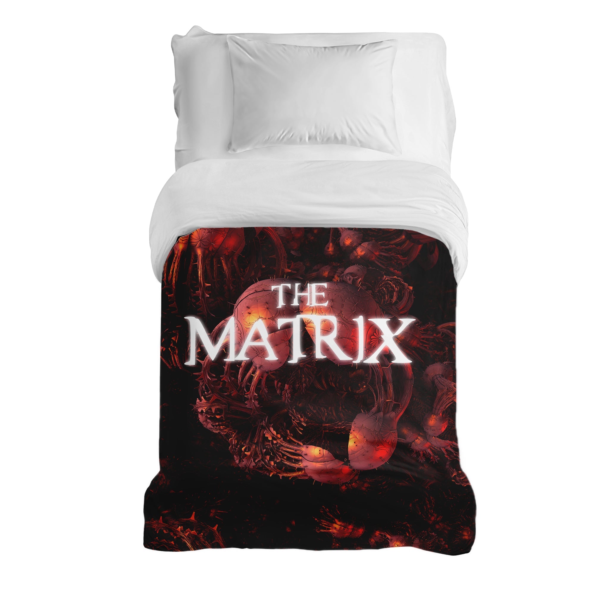 Originele therapiedeken - katoenen hoes rood The Matrix opschrift