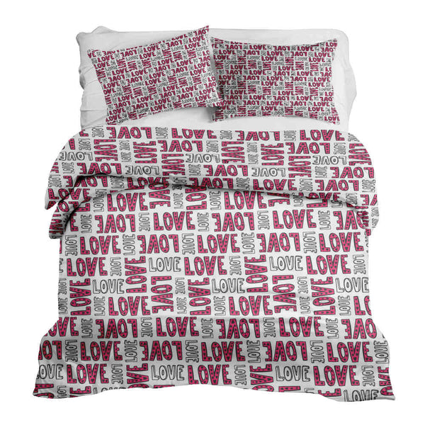Therapiedekens Beddengoed Set Wit L.O.V.E